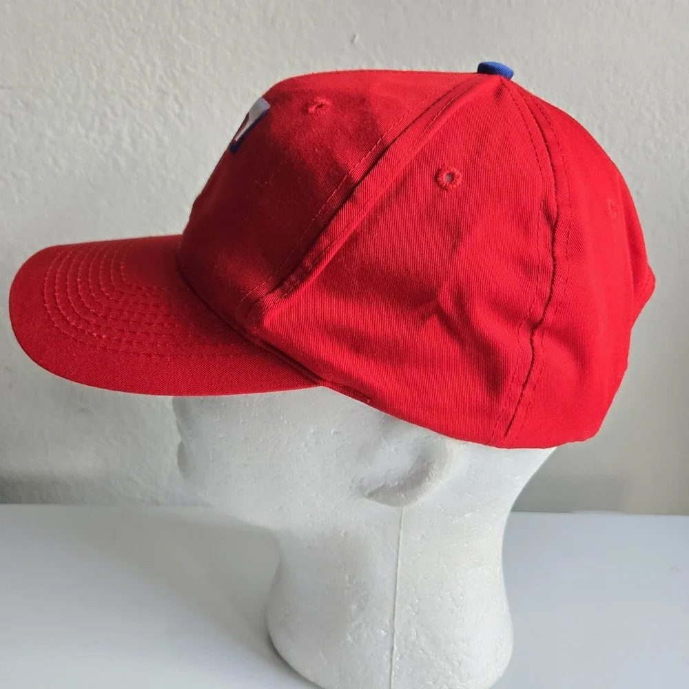 Vintage MLB Texas Rangers Hat Cap Men's Red Snapback Logo Athletic 90s‎